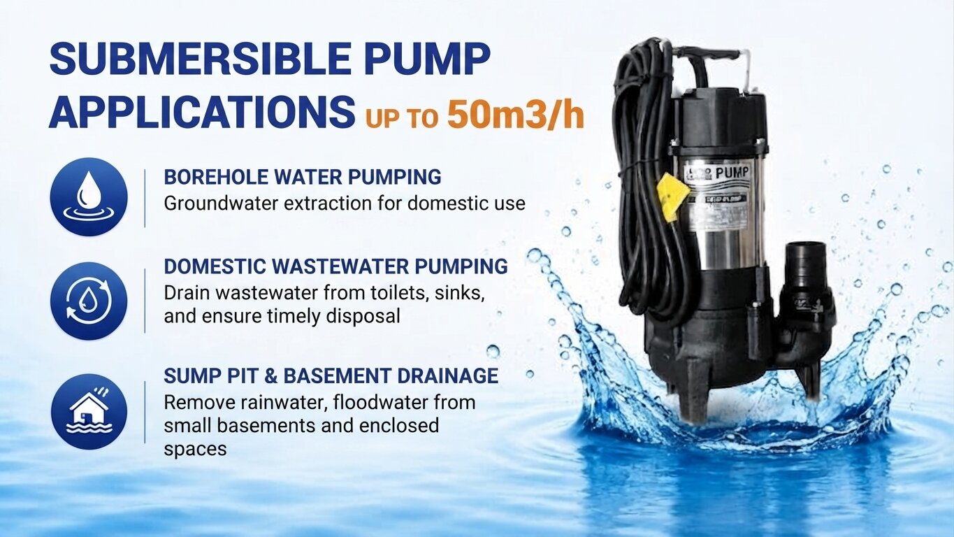 Applications of submersible pumps under 50m3/h