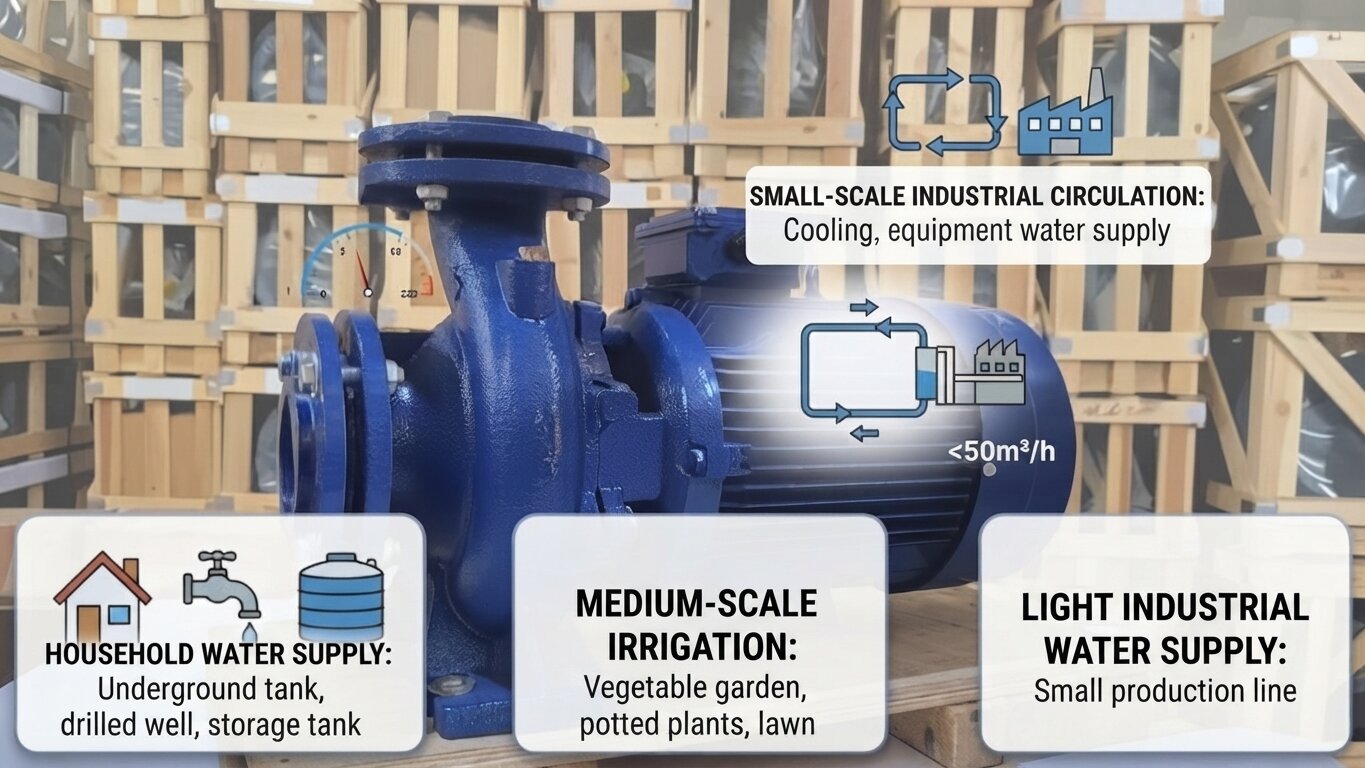 Applications of centrifugal pump under 50m3/h.