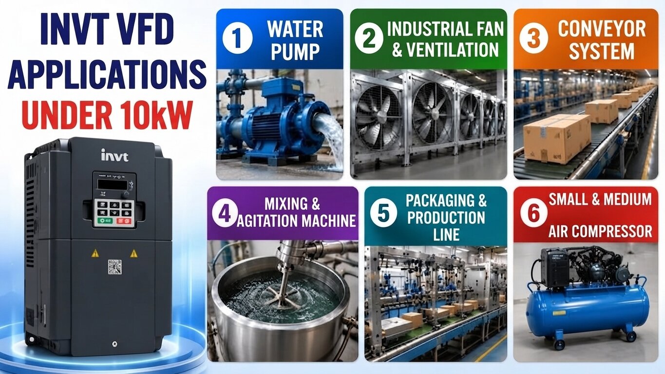 Applications of INVT Variable Frequency Drive under 10kW.