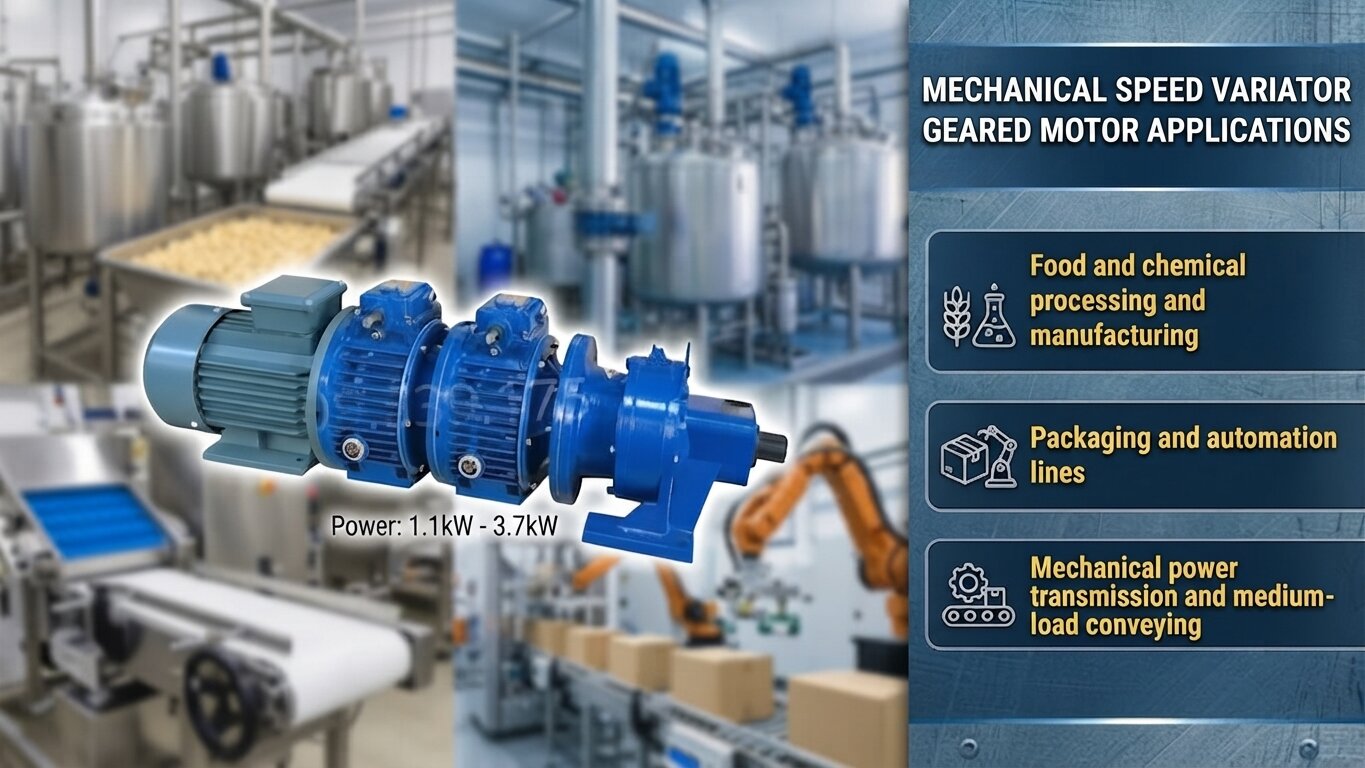 Applications of Variable Speed Gear Motor from 1.1kW to 3.7kW