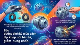 Bảo dưỡng định kỳ giúp cách lắp khớp nối bền bỉ, giảm rung chấn.