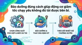 Bảo dưỡng đúng cách giúp động cơ giảm tốc chạy yếu không đủ tải được bền bỉ.