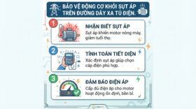 Bảo vệ động cơ khỏi sụt áp trên đường dây xa tủ điện.