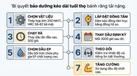 Bí quyết bảo dưỡng kéo dài tuổi thọ bánh răng tải nặng.
