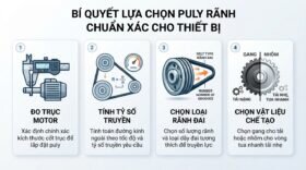 Bí quyết lựa chọn puly rãnh chuẩn xác cho thiết bị.