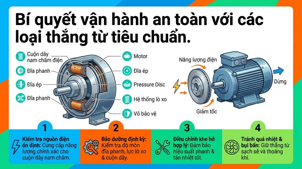 Bí quyết vận hành an toàn với các loại thắng từ tiêu chuẩn.