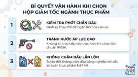 Bí quyết vận hành khi chọn hộp giảm tốc ngành thực phẩm.