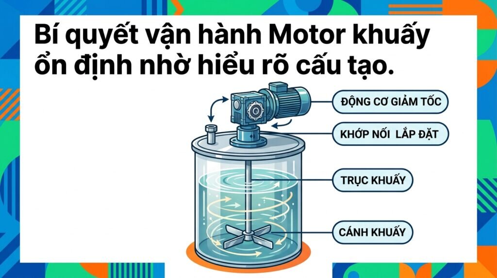 Bí quyết vận hành Motor khuấy ổn định nhờ hiểu rõ cấu tạo.