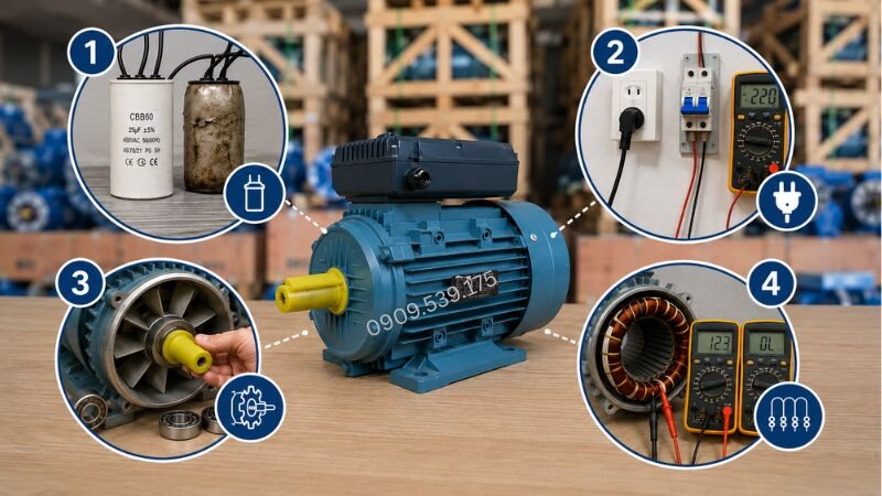 Kiểm tra từng bộ phận để xác định chính xác nguyên nhân sự cố