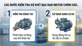 Các bước kiểm tra độ khít bạc đạn motor chính xác.