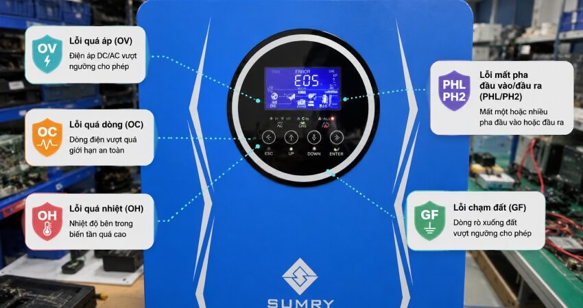 Các lỗi thường gặp ở biến tần Sumry và cách xử lý hiệu quả