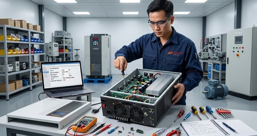 Các lỗi thường gặp trên biến tần lumentree và các khắc phục ban đầu