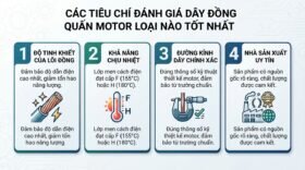 Các tiêu chí đánh giá dây đồng quấn motor loại nào tốt nhất.