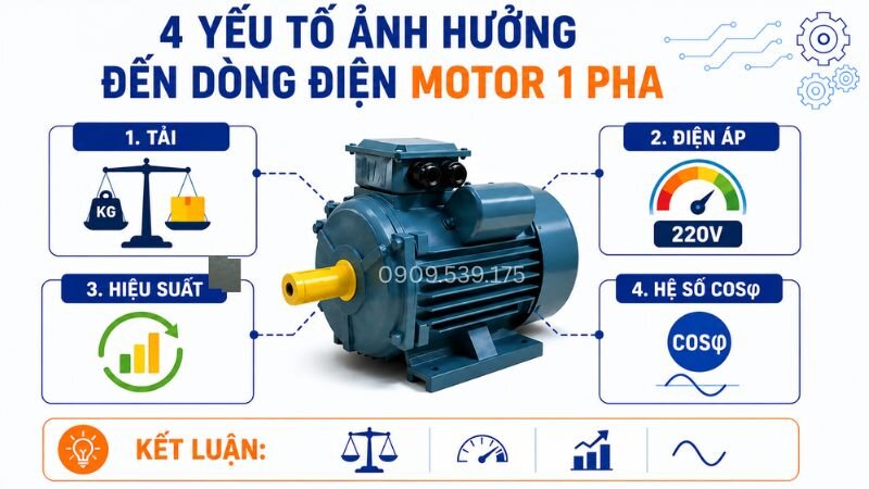Những yếu tố làm thay đổi dòng điện khi motor vận hành