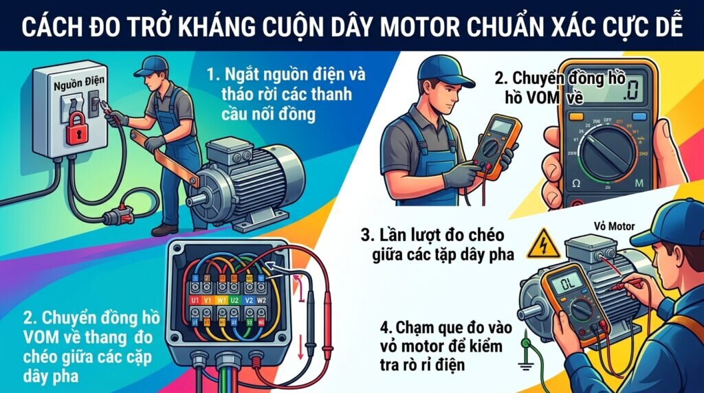 Cách đo trở kháng cuộn dây motor chuẩn xác cực dễ