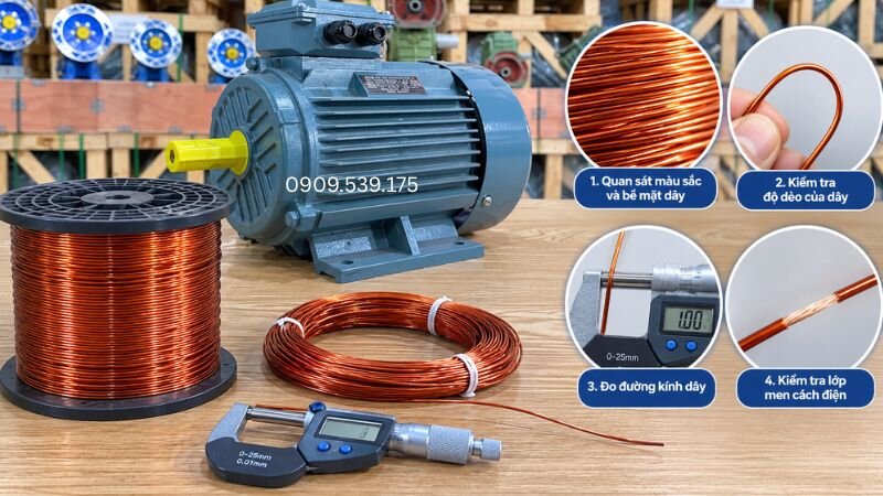 Hướng dẫn kiểm tra dây đồng trước khi quấn motor
