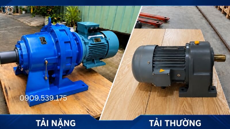 Các tiêu chí giúp phân biệt motor giảm tốc theo khả năng chịu tải