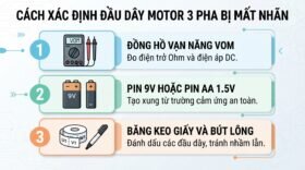 cách xác định đầu dây motor 3 pha bị mất nhãn