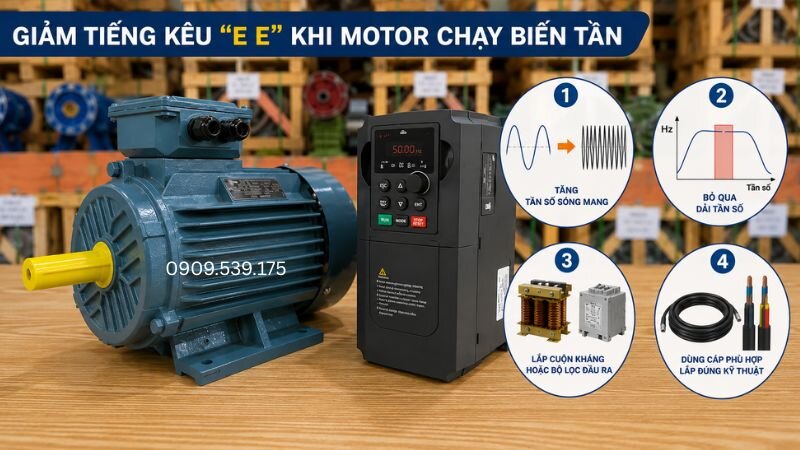 Các giải pháp giảm tiếng kêu e e của motor