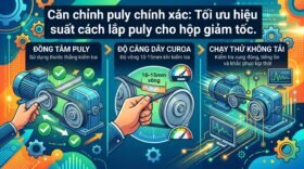 Căn chỉnh puly chính xác: Tối ưu hiệu suất cách lắp puly cho hộp giảm tốc.