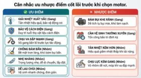 Cân nhắc ưu nhược điểm cốt lõi trước khi chọn motor.