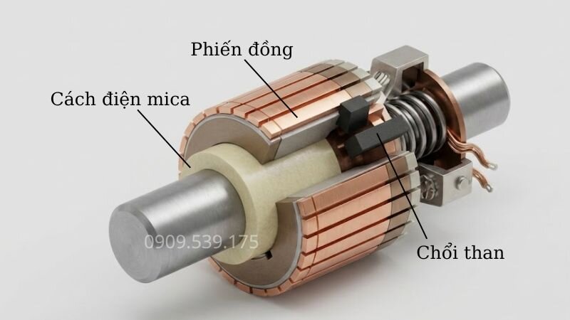 Cấu tạo của cổ góp điện motor