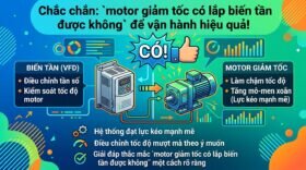 Chắc chắn: `motor giảm tốc có lắp biến tần được không` để vận hành hiệu quả!