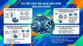 Chi tiết cách đấu quạt giải nhiệt phụ cho motor