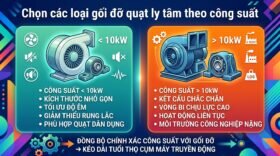 Chọn các loại gối đỡ quạt ly tâm theo công suất