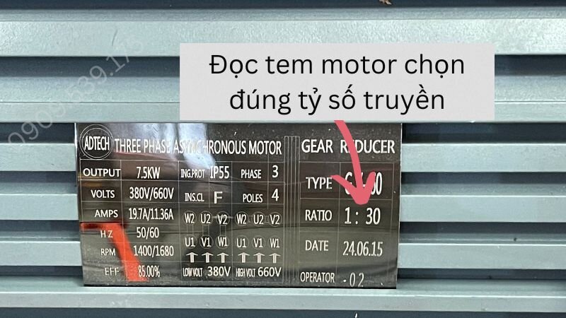 Chọn đúng tỷ số truyền giúp trục khuấy hoạt động ổn định