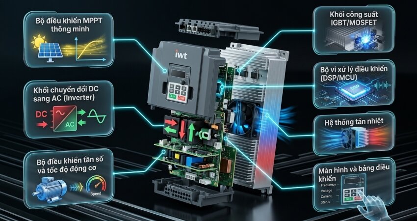 Chức năng tối ưu của biến tần trong hệ thống bơm nước năng lượng mặt trời đảm bảo hoạt động ổn định