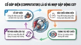 Cổ góp điện (commutator) là gì và nhịp đập động cơ?