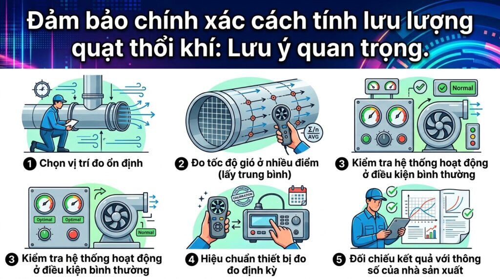 Đảm bảo chính xác cách tính lưu lượng quạt thổi khí: Lưu ý quan trọng.