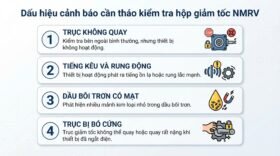 Dấu hiệu cảnh báo cần tháo kiểm tra hộp giảm tốc NMRV.