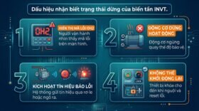 Dấu hiệu nhận biết trạng thái dừng của biến tần INVT.