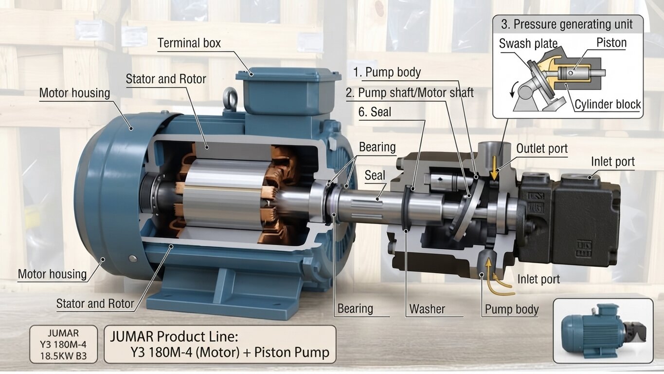 Detailed structure of hydraulic pumps
