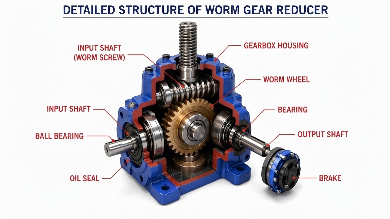 Detailed structure of the screw jack