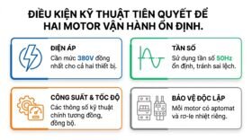 Điều kiện kỹ thuật tiên quyết để hai motor vận hành ổn định.