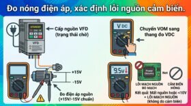 Đo nóng điện áp, xác định lỗi nguồn cảm biến.