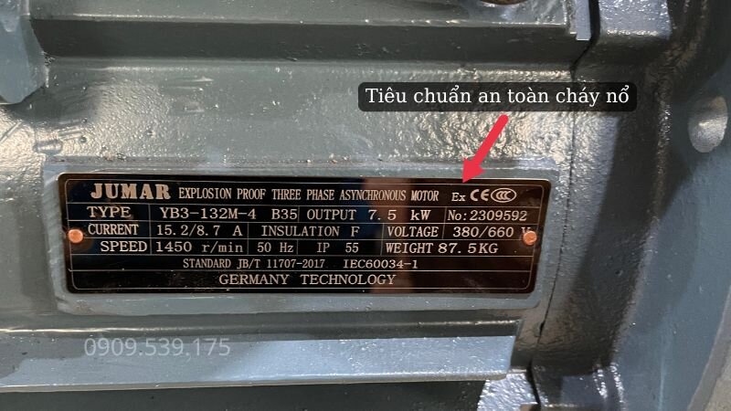 Động cơ phòng nổ đạt tiêu chuẩn an toàn cháy nổ