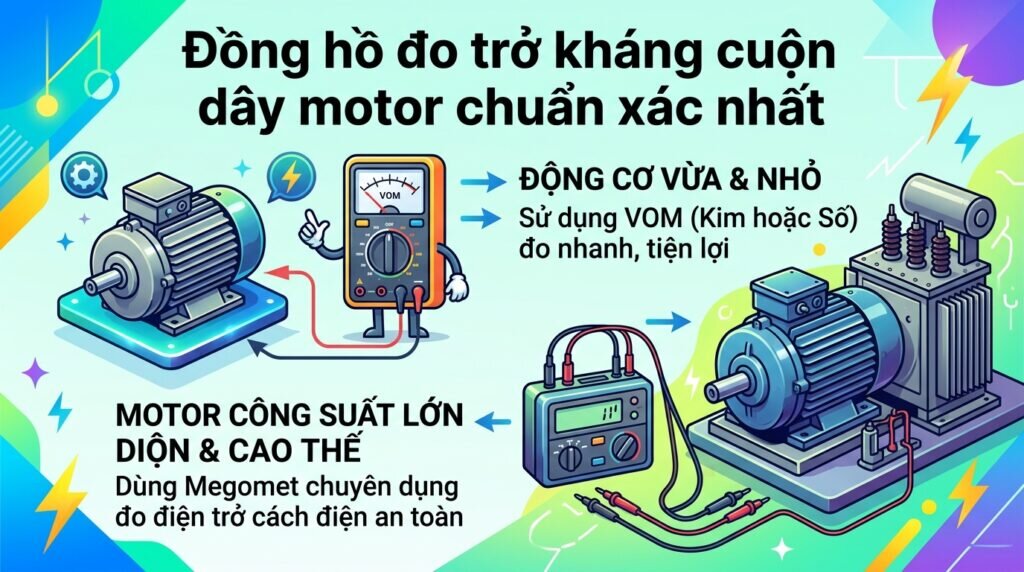 Đồng hồ đo trở kháng cuộn dây motor chuẩn xác nhất