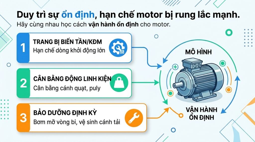 Duy trì sự ổn định, hạn chế motor bị rung lắc mạnh.