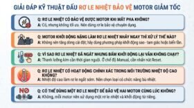 Giải đáp kỹ thuật đấu rơ le nhiệt bảo vệ motor giảm tốc.