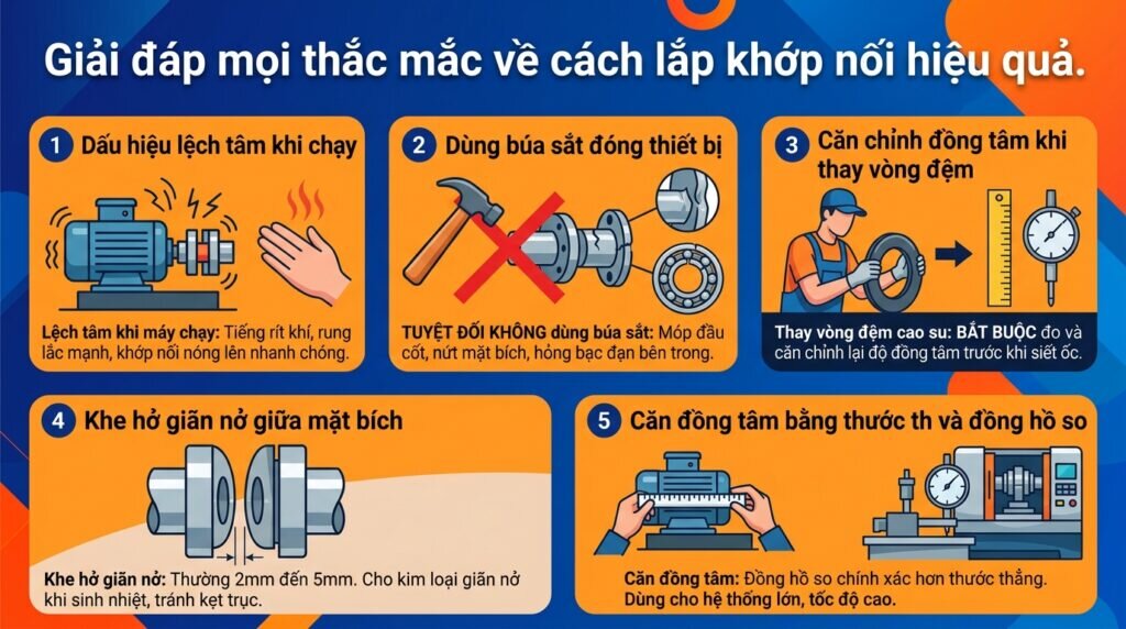 Giải đáp mọi thắc mắc về cách lắp khớp nối hiệu quả.