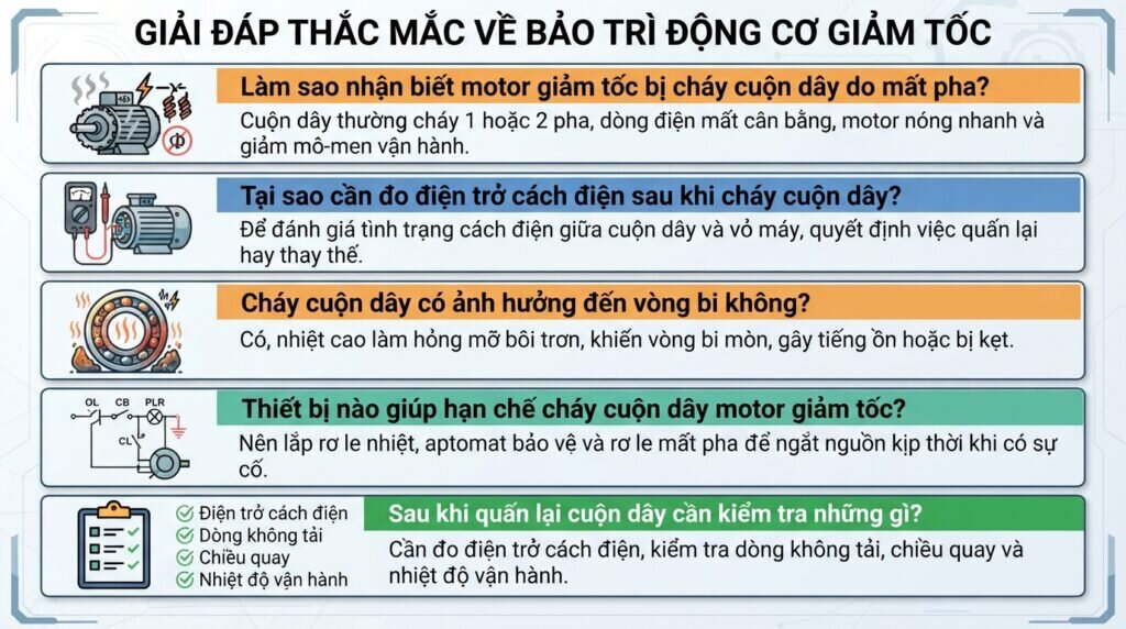 Giải đáp thắc mắc chuyên sâu về bảo trì động cơ giảm tốc.