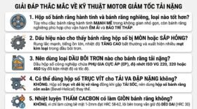 Giải đáp thắc mắc về kỹ thuật motor giảm tốc tải nặng.