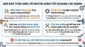 Giải đáp thắc mắc về motor giảm tốc bị rung lắc mạnh.