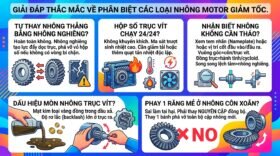 Giải đáp thắc mắc về phân biệt các loại nhông motor giảm tốc.
