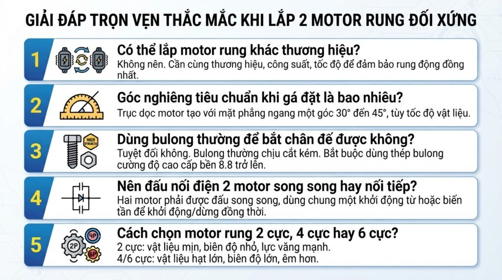 Giải đáp trọn vẹn thắc mắc khi lắp 2 motor rung đối xứng.