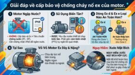 Giải đáp về cấp bảo vệ chống cháy nổ ex của motor.